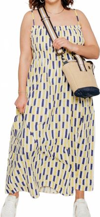 Bobo Choses Brush Strokes Gathered Bustier Dress In Multi