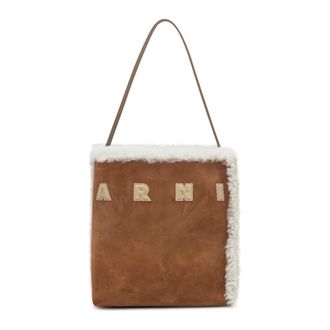 Marni Museo Tote - Dames - Schoudertassen - Bruin - ONE Size - Wol - Tassen