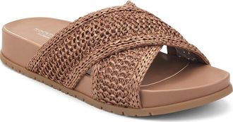 Rockport Leia Slide Sandal in Medium Brown Woven at Nordstrom, Size 6.5