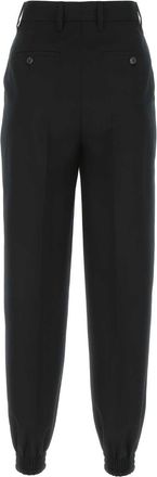 Prada Womens Wool Joggers Black