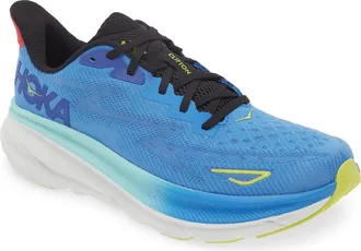 Hoka One One Clifton 9 Running Shoe in Virtual Blue /Cerise at Nordstrom Rack, Size 12