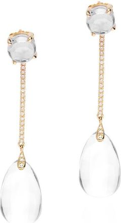 Goshwara Naught Cabochon Drop Earrings in White at Nordstrom