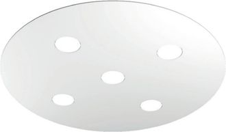Top-Light Top-light - Plafoniera Moderna Tonda Cloud Metallo Bianco 5 Luci Gx53