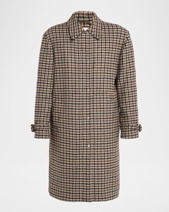 Vince Plaid Car Coat