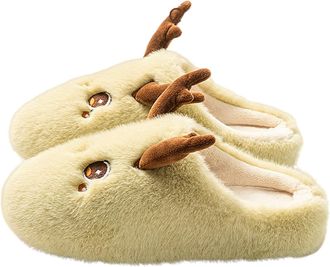 Generic Slippers Women Cozy Winter Unisex Footwear Shoes With Sole For Indoor Comfort And Warmth Soft Fleece Non Slip Grip Design Perfect For Home Cozy House 