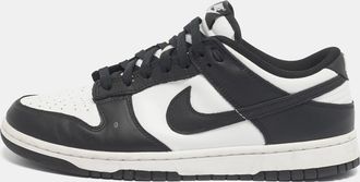 Nike Black/white Leather Dunk Low Retro Panda Sneakers