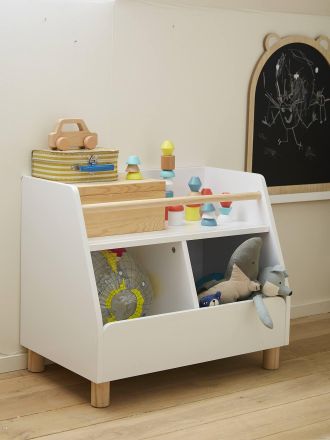 Vertbaudet Kinderzimmer Regalschrank,,Ptilou weiss/natur