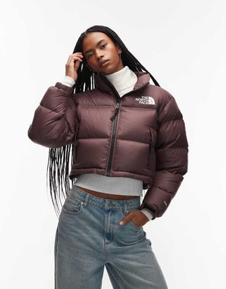 The North Face Nuptse - Piumino corto marrone scuro