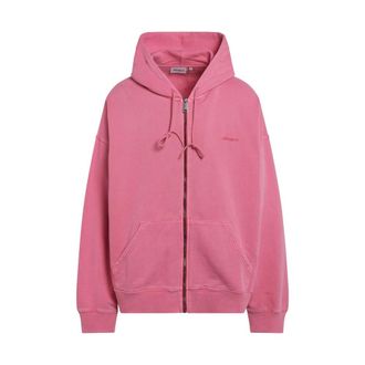 Carhartt Work in Progress Carhartt Wip, Zip-throughs, male, Pink, Size: L Hooded Benton Sweat Jacket