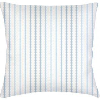 Anaya with Love French Stripe Linen Euro Pillow with Down Insert in Blue at Nordstrom, Size 26X26