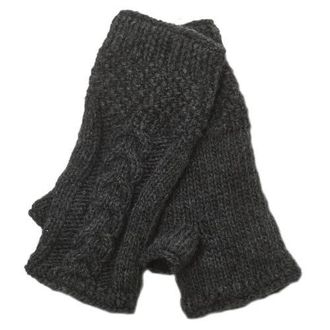 Nirvanna Designs Cable Handwarmers in Charcoal at Nordstrom