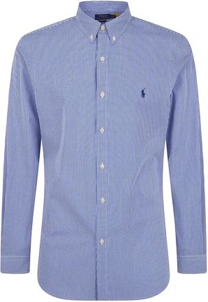Polo Ralph Lauren Klassiek Passend Gestreept Oxford Shirt - Heren - Casual Overhemden - Blauw - 2XL - Katoen - Overhemden