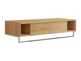 Vente-Unique Mobile Sotto Lavabo Sospeso In Teak Con Portasciugamani 120 Cm - Kupang