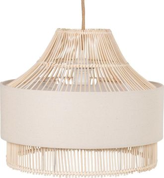 Maisons du monde L&aacute;mpara de techo de rat&aacute;n y poli&eacute;ster reciclado beige D.40 cm