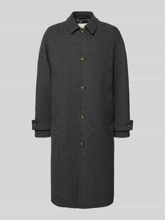 For&eacute;t Mantel aus Wolle mit &Auml;rmelriegeln Modell PINE in Dunkelgrau, Gr&ouml;&szlig;e S