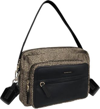Borbonese Cameratas Medium - Dames - Schoudertassen - Zwart - ONE Size - Leer - Tassen