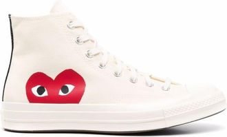 Comme Des Gar&ccedil;ons White Chuck Taylor High-top Sneakers