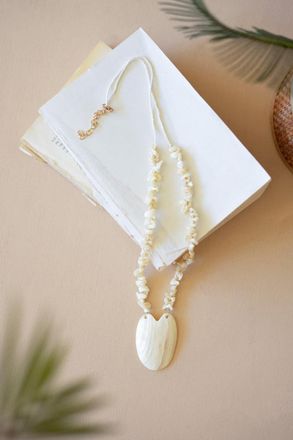 Kalalou Shell And Cotton Thread Necklace
