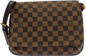 Louis Vuitton Pre-owned Musette Tango Damier Schoudertas - Dames - Vintage Schoudertas - Bruin - ONE Size - Vintage