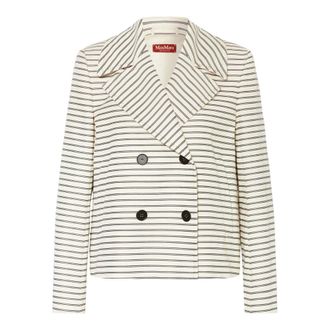 Max Mara Blazers, female, Blue, Size: 2XS Max Mara Studio Jackets