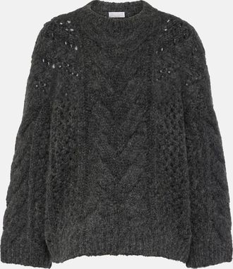 Brunello Cucinelli Cable-knit alpaca-blend sweater