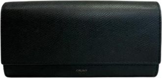 Celine Pre-owned Wallets, female, Black, Size: ONE SIZE Pre-owned Vintage Long wallet (bi-fold)