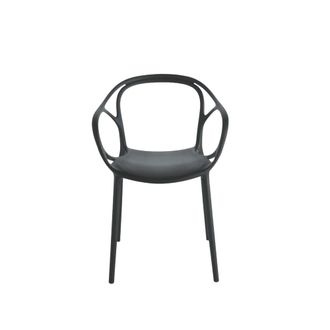 MondoViro Conjunto de 2 sillas polipropileno negro 57x55 cm 80h