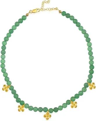 Peracas Bambi Floral Necklace in Algae Green at Nordstrom
