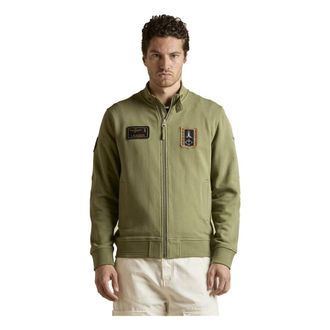 Aeronautica Fe 2102Uf 00679 FZ Zip-through Sweatshirt - Heren - Vesten met rits - Groen - 2XL - Katoen - Hoodies & sweatvesten