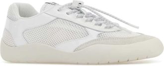 Prada Womens Speedrock Sneakers White Leather