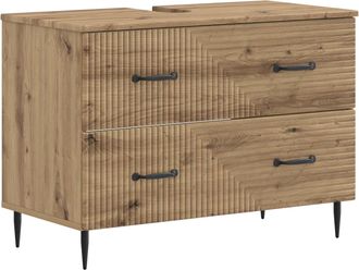 vidaXL Juego De Gabinete De Ba&ntilde;o De 2 Piezas Haarlem Roble Artisan Vidaxl