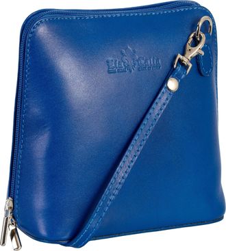 LiaTalia Genuine Vera Pelle Women Cross body Italian Leather Small Mini Shoulder Bag Handbag - ABBY [Electric Blue]
