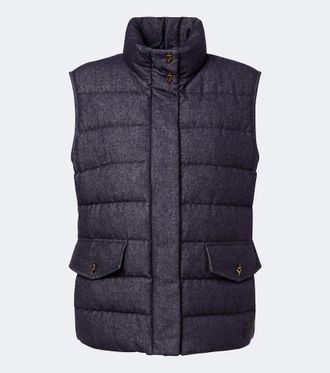 Moncler Bessez denim down vest