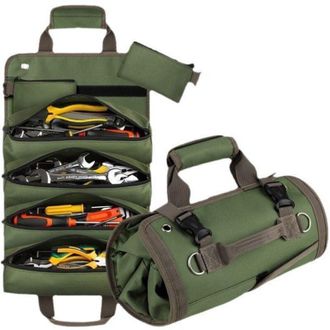 OEM Bolsa De Almacenamiento De Herramientas, Organizador Enrollable Resistente Con Bolsillos Extra&iacute;bles, Bolsa De Almacenamiento Plegable Y Port&aacute;til Para 