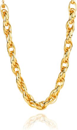 Federica Tosi Gold Lace Rose 18k Gold Plated Bronze Metal Necklace