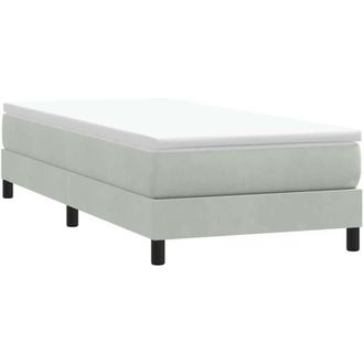 vidaXL Letto a Molle senza Materasso Grigio Chiaro 100x220cm Velluto vidaXL