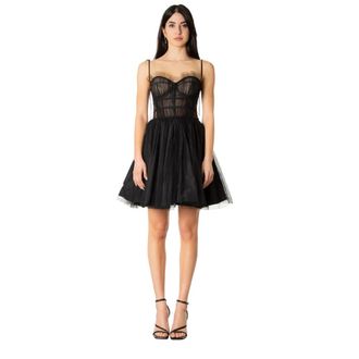 19:13 Dresscode Vestido de tul con corpi&ntilde;o - Dresses - Mujer - Negro - S