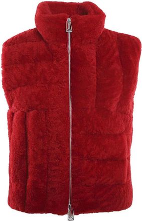 Bottega Veneta Shearling Vest With All-Over Woven Pattern