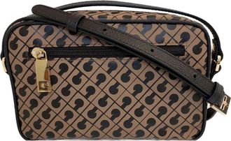 Gherardini Dark/Light Brown Geometric Leather Crossbody Bag