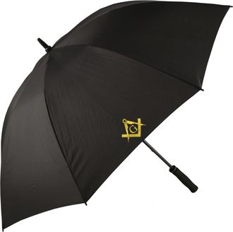 Generic Masonic Gold With G Design Black Golf Umbrella Parasol