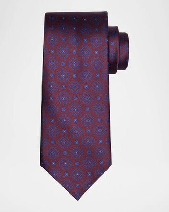 Stefano Ricci Men & apos;s Macro Mosaic-Print Silk Tie