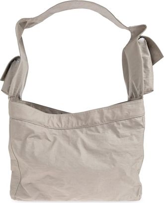 Yohji Yamamoto Shoulder Bags, unisex, Gray, Size: ONE SIZE Newspaper Large Shoulder Bag