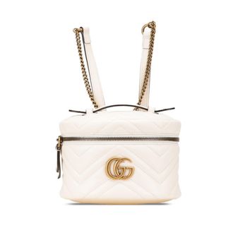 Gucci White Leather Vanity Bag (Pre-Owned)