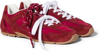 Miu Miu New Balance X Miu Miu 530 Sl Technical Fabric And Suede Sneakers, Woman, Cerise, Size 37,5