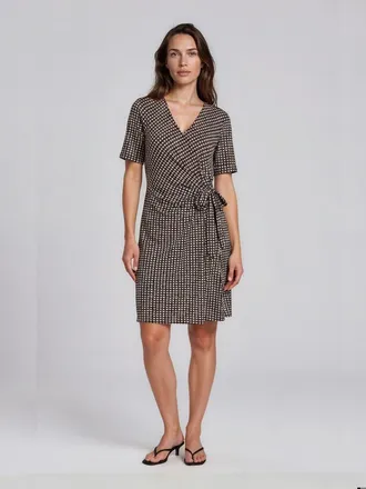 Masai MaGavros V-Neck Printed Wrap Dress in Black at Nordstrom, Size X-Small