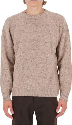 Drumohr Girocollo Sale e Pepe - Heren - Ronde hals truien - Beige - M - Wol - Truien & Vesten