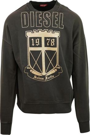 Diesel Adrastos Sweatshirt - Heren - Sweatshirts - Grijs - XL - Katoen - Hoodies & sweatvesten