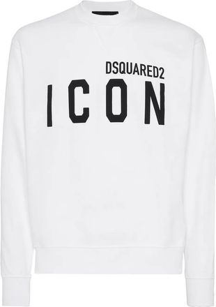 Dsquared2 Felpa con stampa logo - Bianco