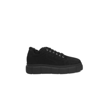 Cerruti Black Calfskin Women Platform Womens Sneaker