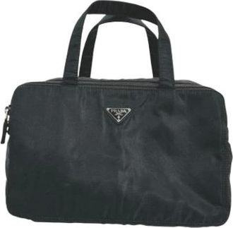 Prada Pre-owned Handbags, female, Black, Size: ONE SIZE Pre-owned Nylon prada-bags